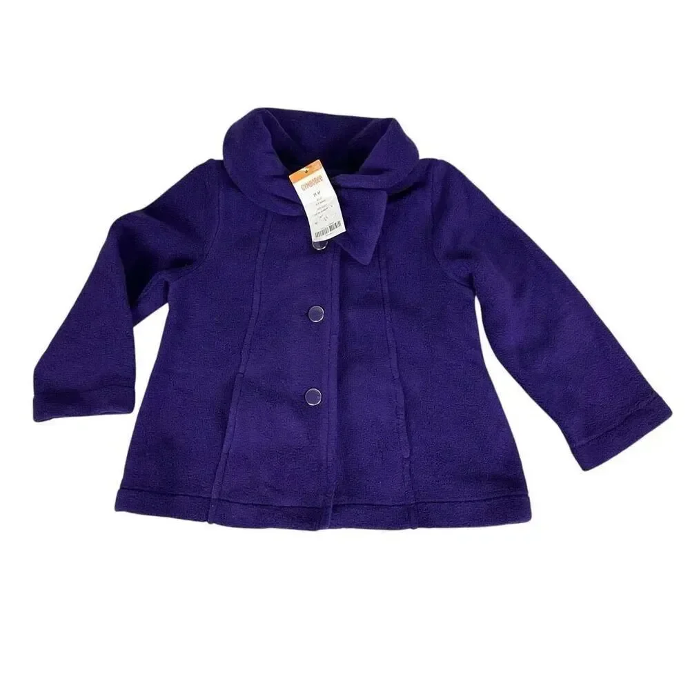 Gymboree Purple Bow Collar Coat 2T-3T